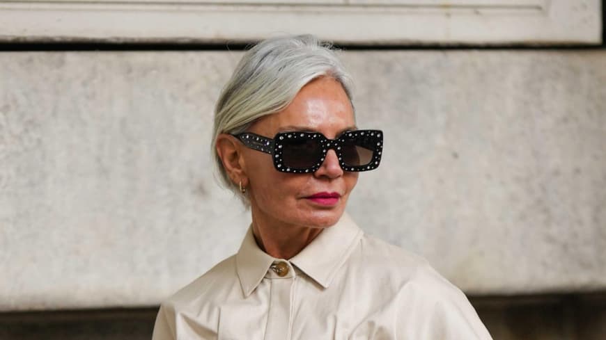 Streetstyle: Grece Ghanem im Hemdkleid