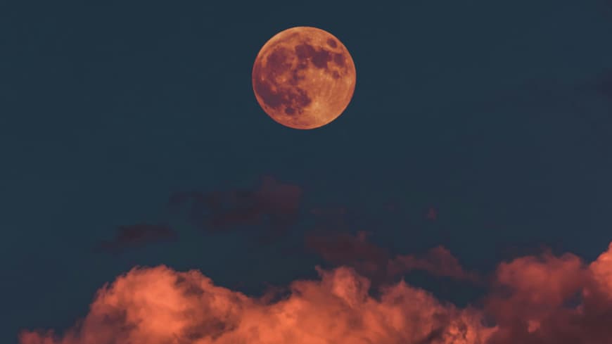 Diese 5 Sternzeichen haben im Februar besonders viel Glück in der Liebe. Himmel mit Vollmond
