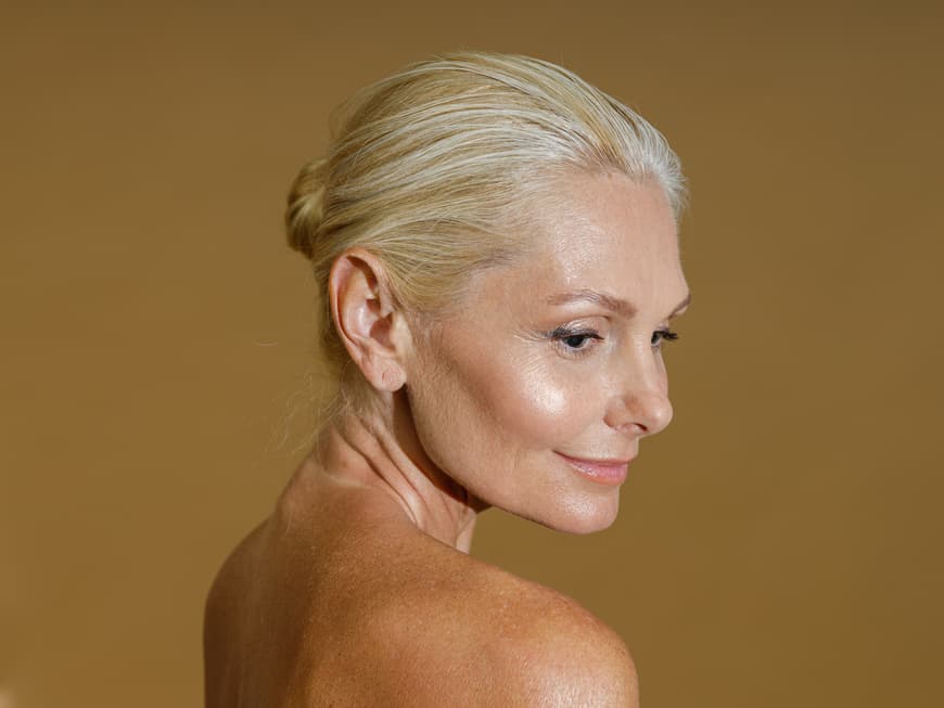 Frau mit glowy Haut Frau mit glowy Haut